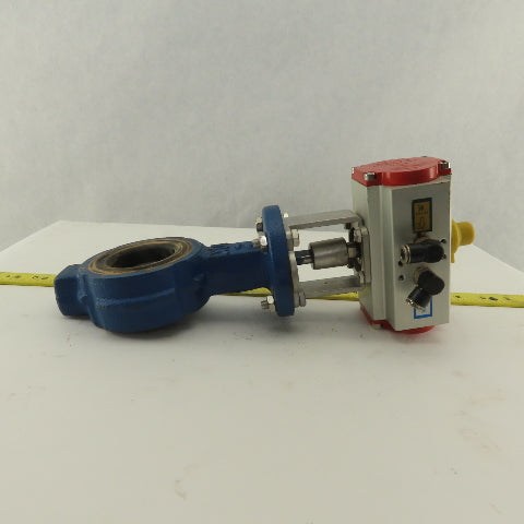 Stone 2" Wafer Butterfly Valve Pneumatic Actuator 120PSI Needs Seals