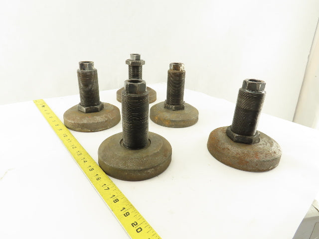 5" OD CNC Machine Leveling Foot Pads M40x2.0 Bolts Set Of 5