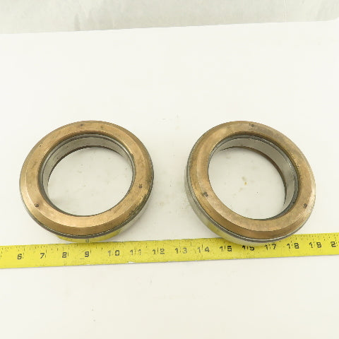 SB 100 100mm ID x 150mm OD Ball Bearing W/ Brass Wear Plate Caps Lot Of 2