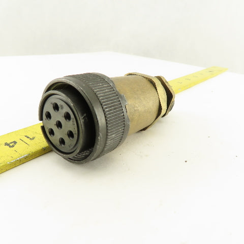 JAE 20-15SE 26.5mm Circular Connector Brass Body 7 Pin Female