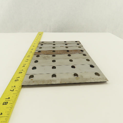 4" Top Shearing Blade 45° Cut Angle 1-1/4" Wide 1-43/64 Hole Centers Lot Of 8