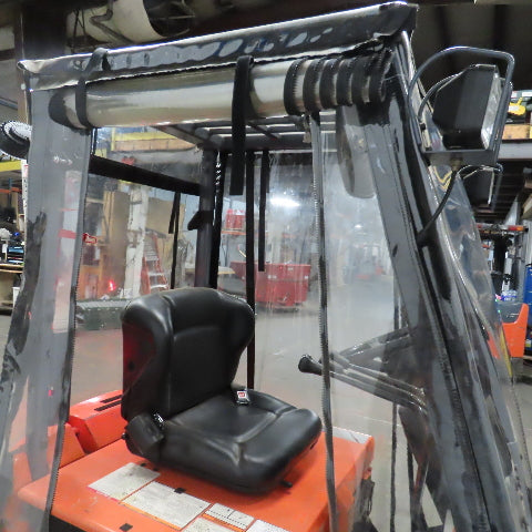 Toyota Soft Panel Vinyl Forklift Cab Enclosure For Model 5FBCU15 Roll Up Doors