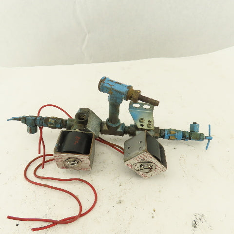 Asco 96V350 UFTX8320A89 1/4" Dual Solenoid Valve Assembly Milnor Conveyor