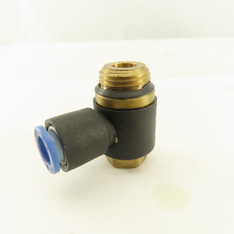 SMC 3/8NPT x 8mm Tube Push To Connect Swivel Elbow 90° Lot Of 3