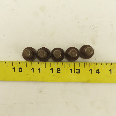 7/16" Step Dowel 3/4" Round Low Head Rest Button 3/16" Head Height Lot Of 5