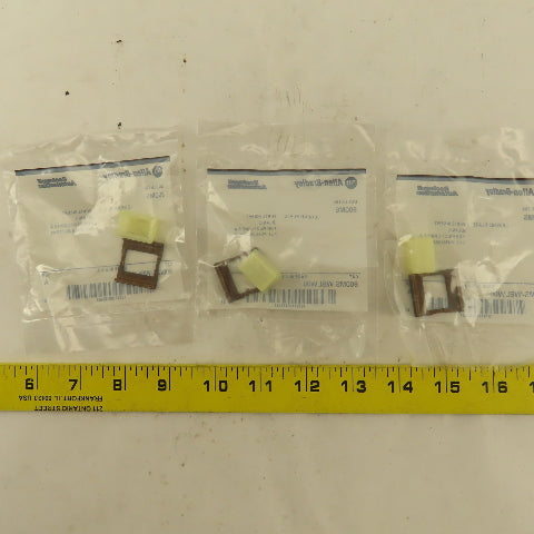 Allen Bradley 800MS-WBLW00 White Insert Legend Plate Pilot Button Lot Of 3
