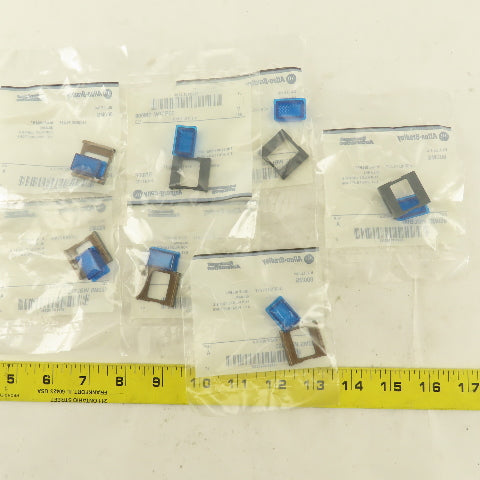Allen Bradley 800MS-WBLB00 Blue Insert Legend Plate Pilot Light Lens Lot Of 7