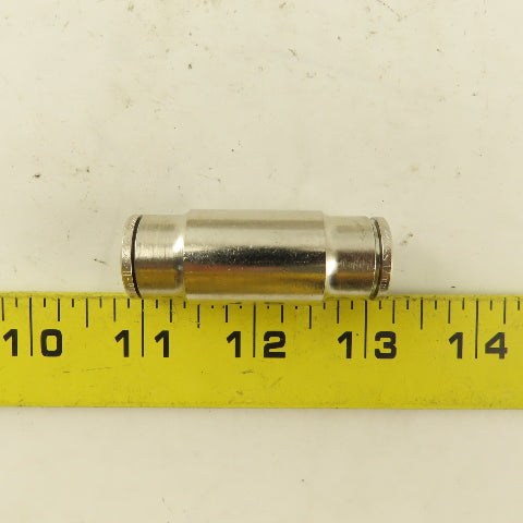 Norgren 12mm Tube Push To Connect Nickle Plated Straight Union Splice 10 Pcs