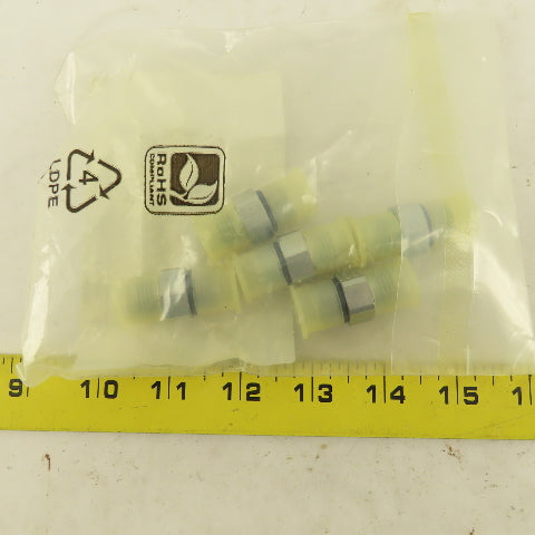 Parker 6 F50X-S 5/16" OD Tube x 9/16"-18 JIC 37° O-Ring Seat Straight Lot Of 5