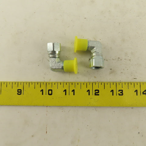 Parker 4C6X-S 3/16" OD Tube 7/16-20 JIC Male X 7/16 Female Swivel Lot Of 2