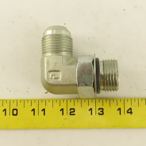 Parker 5/8" OD Tube 1-1/16-12 (-12) JIC Flare X 1-1/16-12 ORB 90° Elbow