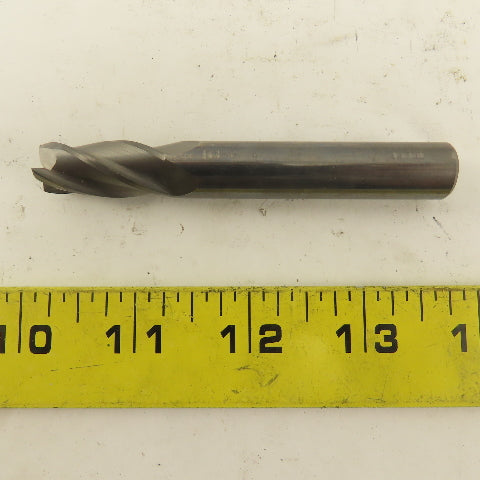 1/2" Solid Carbide End Mill 4 Flute Spiral Square 1/2" Shank 3-1/2" OAL