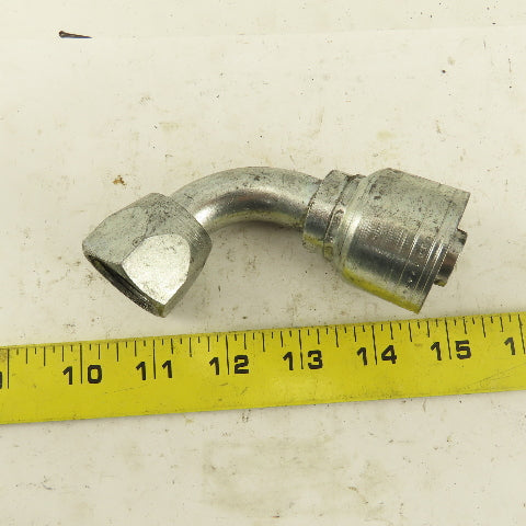 Eaton 3/4" Hose (-12) x 1-1/16-12 (-12) JIC Male 90° Elbow Hydraulic Fitting