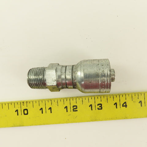 Eaton 1/2" Hose -8 Crimp Swivel x 1/2-14 Male Hydraulic Hose Fitting