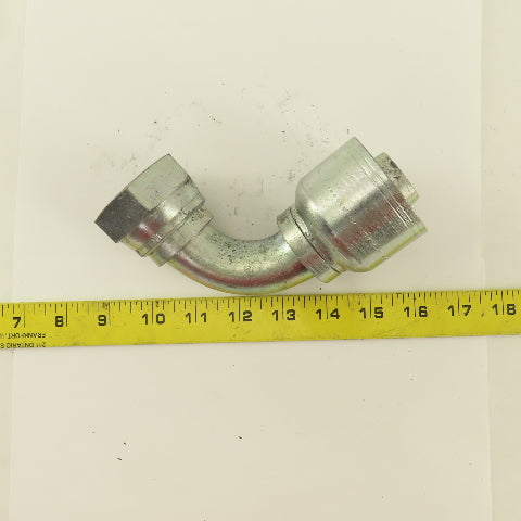 1-1/2" Hose (-20) Crimp x 1-5/8-12 (-20) Female Swivel 90° Elbow