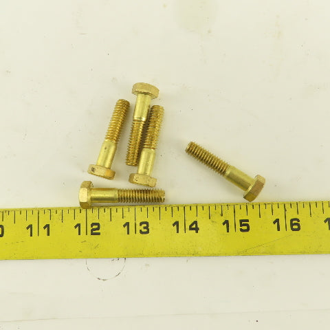 5/16-18 x 1-1/2" Brass Hex Head Bolt Lot Of 5