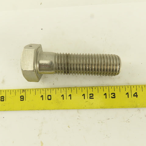 1"-8 x 3-1/2" Stainless Steel Hex Head Safety Wire Bolt