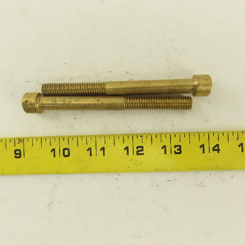 3/8-16 x 4" Brass SHCS Socket Head Cap Screw Lot Of 2