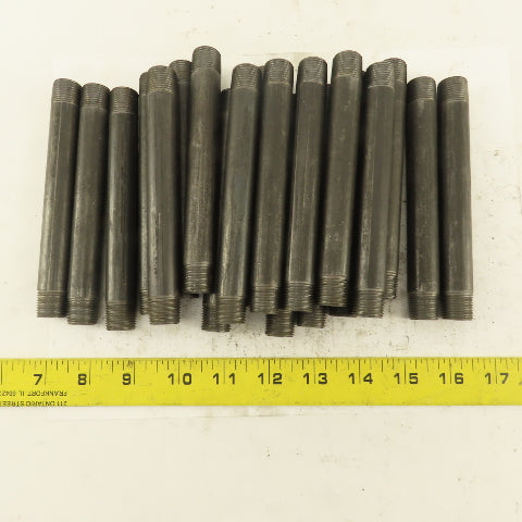 3/8" x 5-1/2" Schedule 40 Steel Welded Black Pipe Nipple Lot of 20