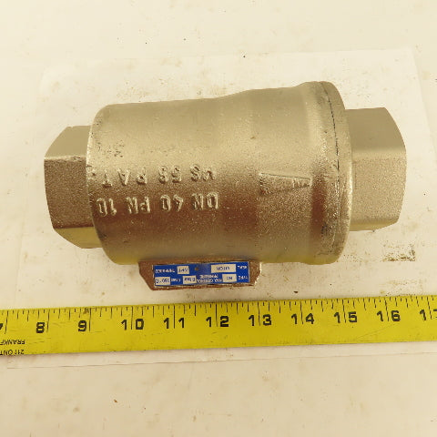 OML Automation 1-1/2" NPT Stainless Steel Pneumatic Valve 8 Bar