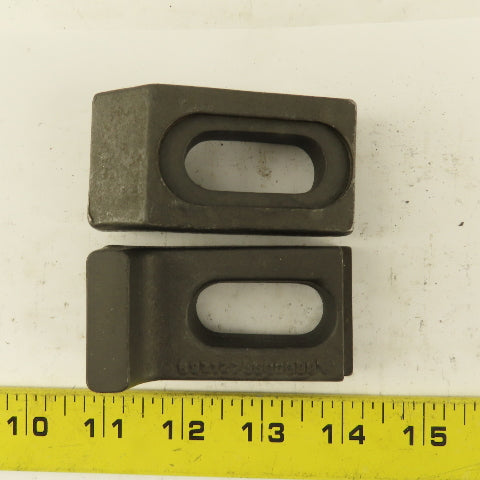 3" x 1-9/16" Slotted Heel Fixture Clamp Strap 5/8" Slot Width Lot Of 2