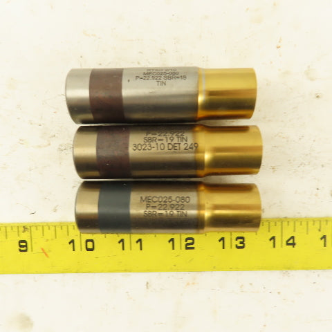 Moeller MEC025-080 TiN Coated Metal Ejector Punch P=22.922mm SBR=19 Lot Of 3
