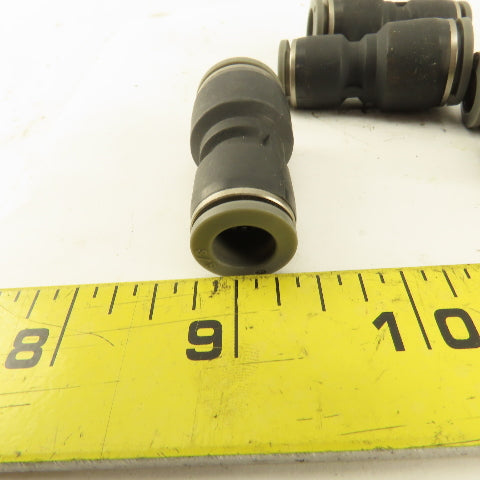 3/8" Tube x 1/2" Tube Nylon Union Fitting Lot of 10