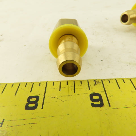 Hex Brass Hose Barb for 3/8" ID Hose X 3/8" Female NPT Lot of 9
