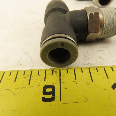 Push to Connect Branch Tee 3/8" Tube x 3/8" NPT Male Lot of 5