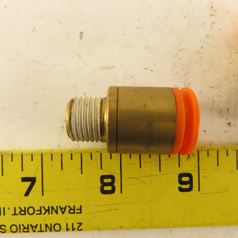 1/2" Tube x 1/4" NPT Push To Connect Brass Straight Connector Lot of 7