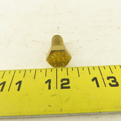 3/8"-16 x 7/8" Grade 8 Yellow Zinc Coated Hex Head Bolt USA Lot Of 50