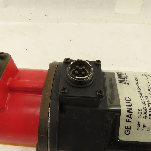 Fanuc A06B-0312-B564/7008-R 120V 2000RPM 3Ph AC Servo Motor 10mm Shaft