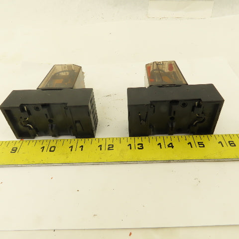 Schrack MR303024 Multimode 24VDC Coil Relay And Socket Lot Of 2