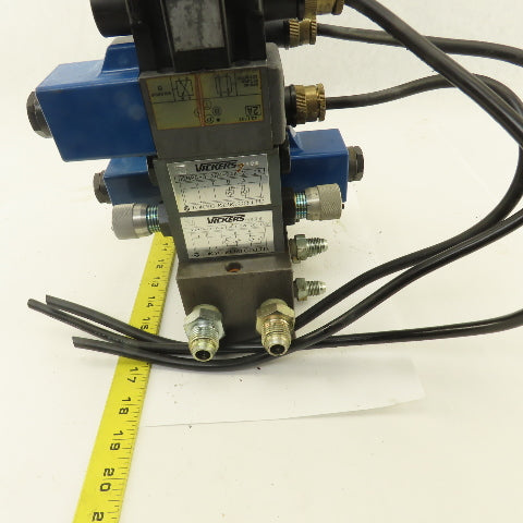 Vickers DG4L-3-2C-PL2-H-11 Hydraulic Regulated Manifold Solenoid Valve Assembly