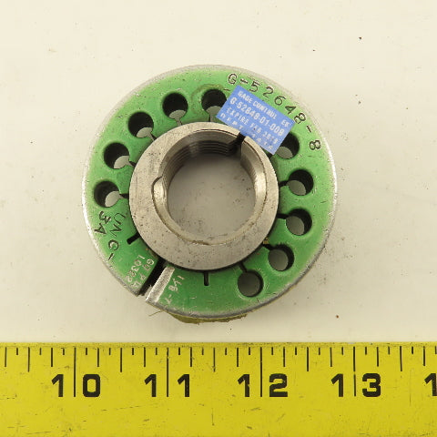 1-1/8"-7 UNC-3A Thread Ring GO GAGE ONLY GO P.D.1.0322