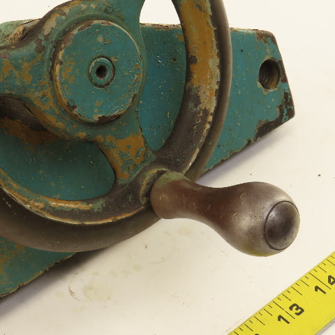 Ingersoll Cutter Grinder Machine Hand Crank Casting Plate 7/8" Screw 1/8" Pitch