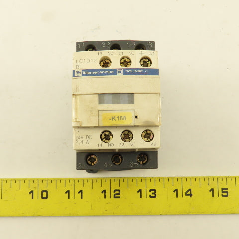 Telemecanique LC1D12 600V 7.5kW 25A MAX Contactor 24VDC Coil