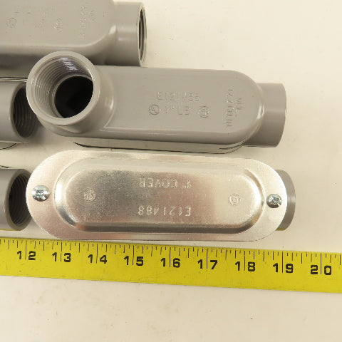 Bridgeport LB-43CG 1" Cast Aluminum LB Conduit Body Lot Of 5