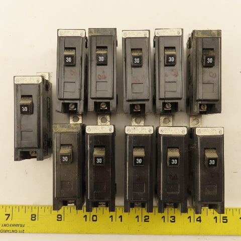 Cutler Hammer Type BA 30A 120/240V Single Pole Circuit Breaker Lot 11