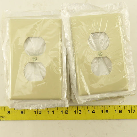 Leviton 221-PJ8-I 1 Gang Wall Plate Thermoplastic Ivory Lot Of 22