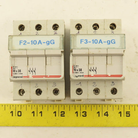 Legrand 05838 500V 10x38 3 Pole Fuse Holder Lot Of 2