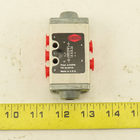 Herion 40-307-70 5/2 Position Air Pilot Directional Valve 1/8" Ports