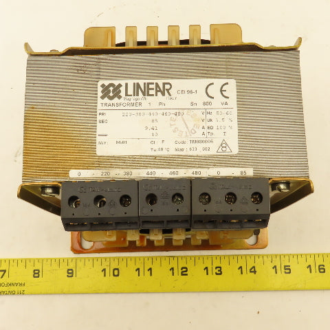 Linear 220-480V Pri 800VA 1Ph Transformer 85V Secondary