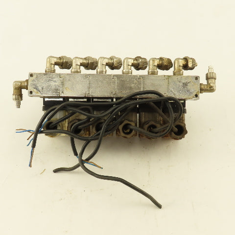 Pneumax 6 Way Solenoid Controlled Air Distributor Valve Manifold 24VDC Coil
