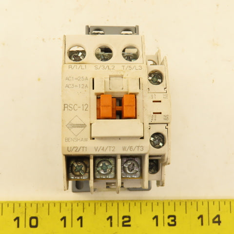 Benshaw RSC-12 Magnetic Contactor 600V 10Hp MAX 120V Coil