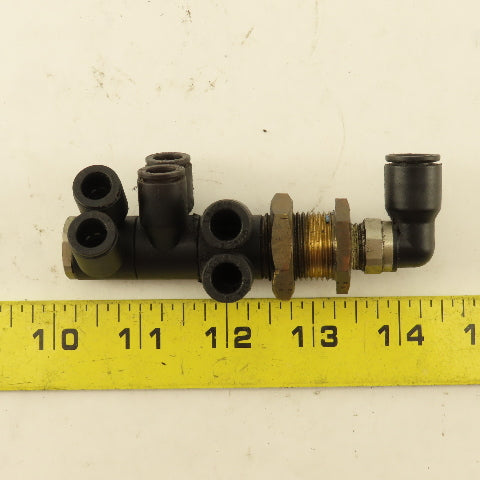 Legris 8mm x 6mm Bulkhead Manifold Push To Connect 7 Port