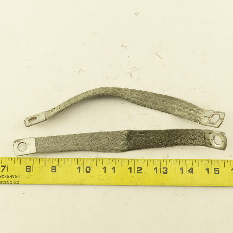 5/8" x 8" Braided Tin Coated Copper Grounding Strap Lot Of 2