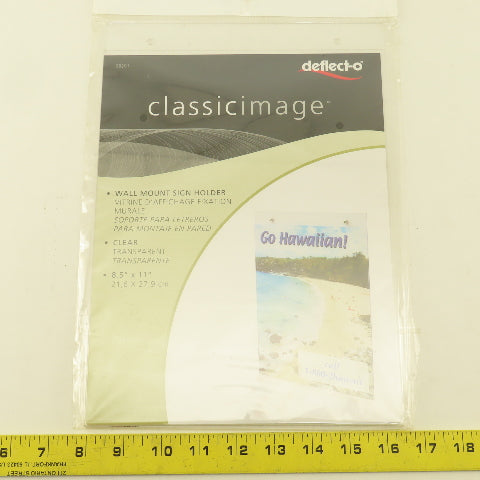 Deflecto 68201 8.5" x 11" Transparent Clear Wall Mount Sign Menu Holder Lot Of 2