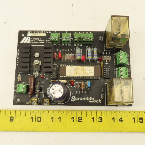 Hirsch 026-0100100 REV A1 Scramble Lock Mechanical Entry Lock Circuit Board