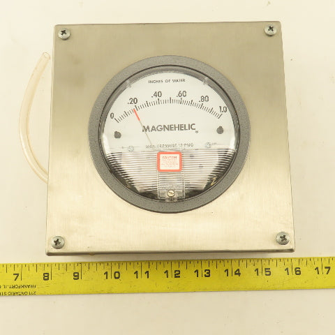 Dwyer Magnehelic 1-1.0 "W.C Differential Pressure Gauge 15PSI Stainless Steel